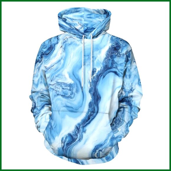 Galaxy Pattern Hoodie Digital Print Oversized Sweatshirt Y2K Retro